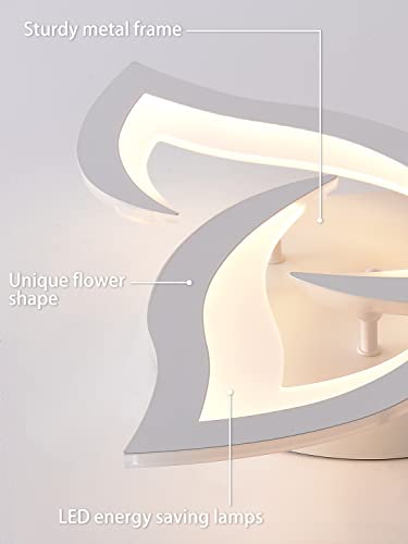 KAUCQI LED Ceiling Light 56CM 15W Modern LED Ceiling Lamp 3000K 1500LM Children's Room Light Petal Lamp for Living Room Bedroom Kids Room