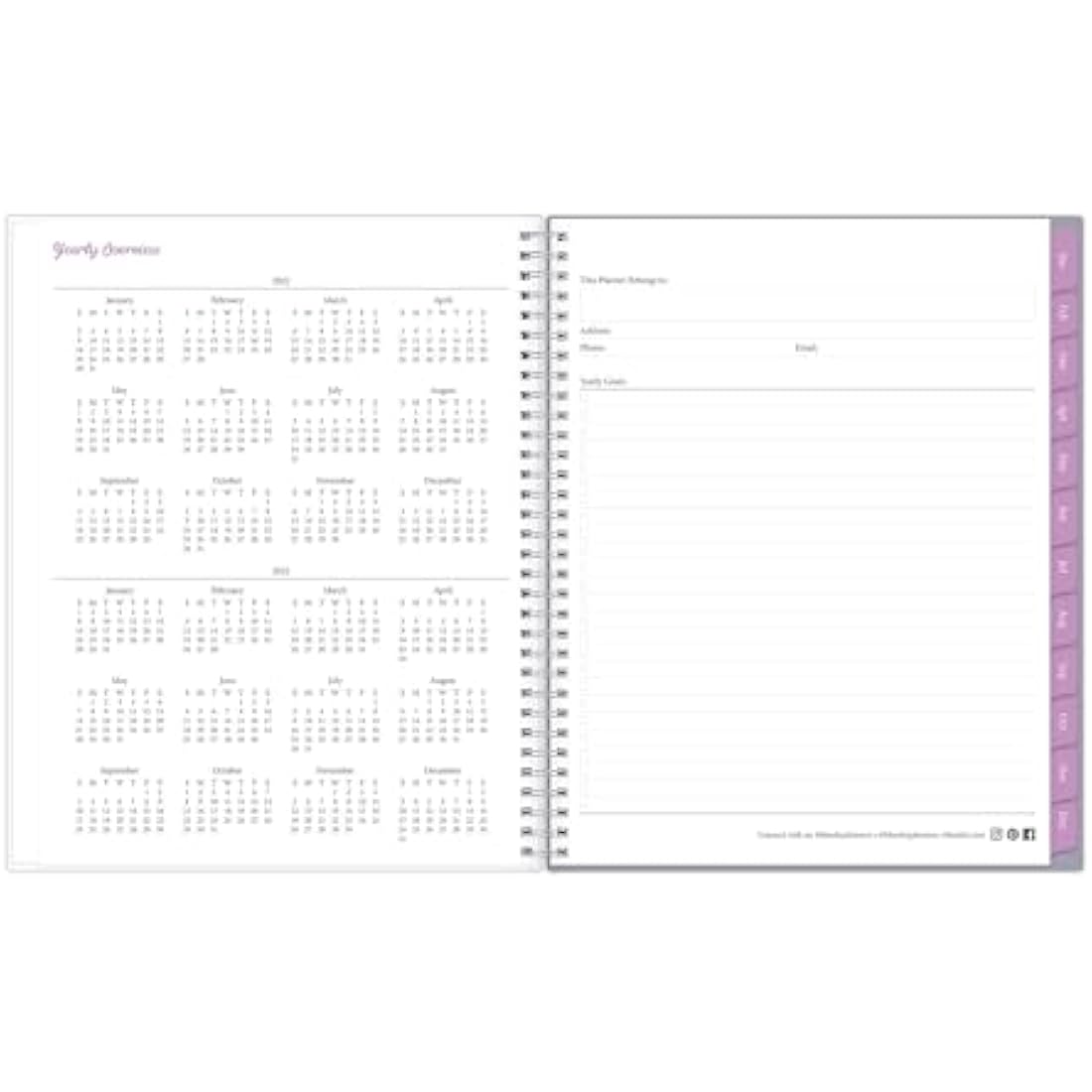 Blue Sky 2022 Weekly & Monthly Planner, 8.5" x 11", Flexible Cover, Wirebound, Laila (137273-22)