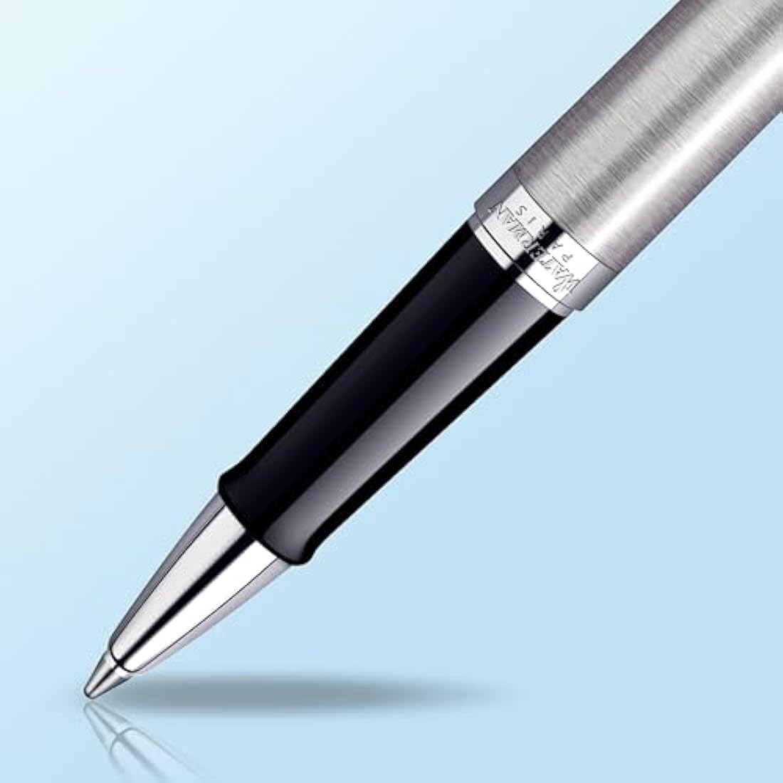 Waterman Hémisphère Rollerball Pen | Stainless Steel with Chrome Trim | Fine Point | Black Ink | Gift Box