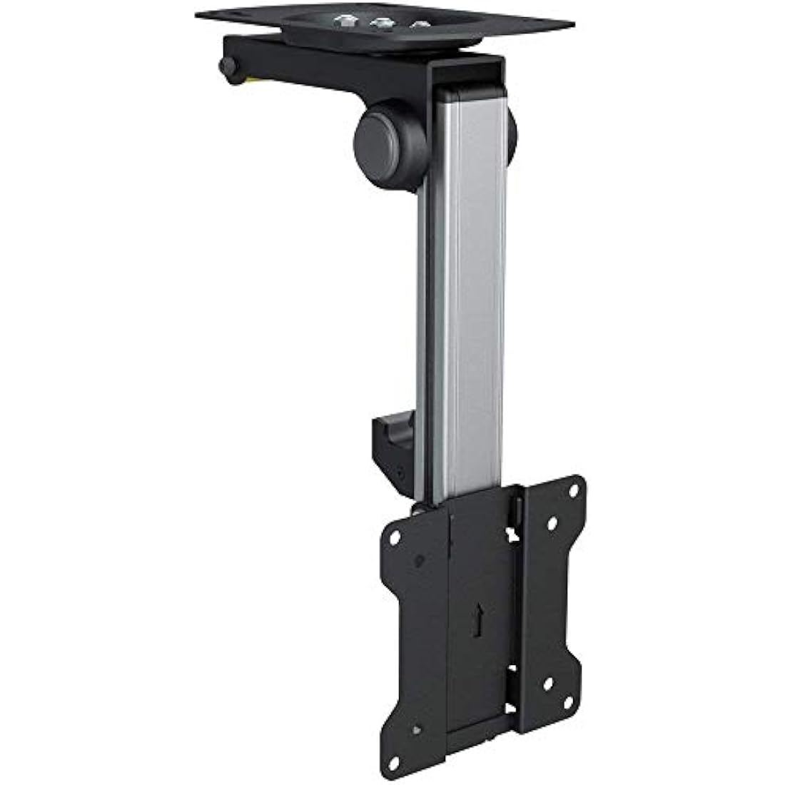 Part King 13" - 27" TV Ceiling Mount Bracket with Tilt & Swivel 75x75mm & 100x100mm VESA for Sloping Ceiling Under cabinet Height Adjustable