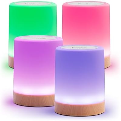 LuvLink Friendship Lamp v2 Extended WiFi Range - Simple Bluetooth Setup (Set of Four)