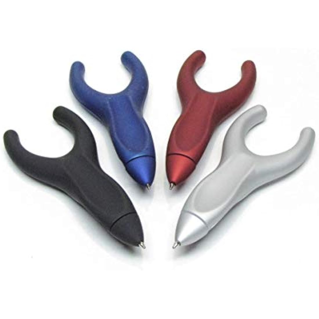 Penagain Ergosof, Ballpoint Pen, Set of 4 Colors: Black, Silver, Red and Blue (Individually Packaged with Two Refills Per Pen) by beacon-ridge