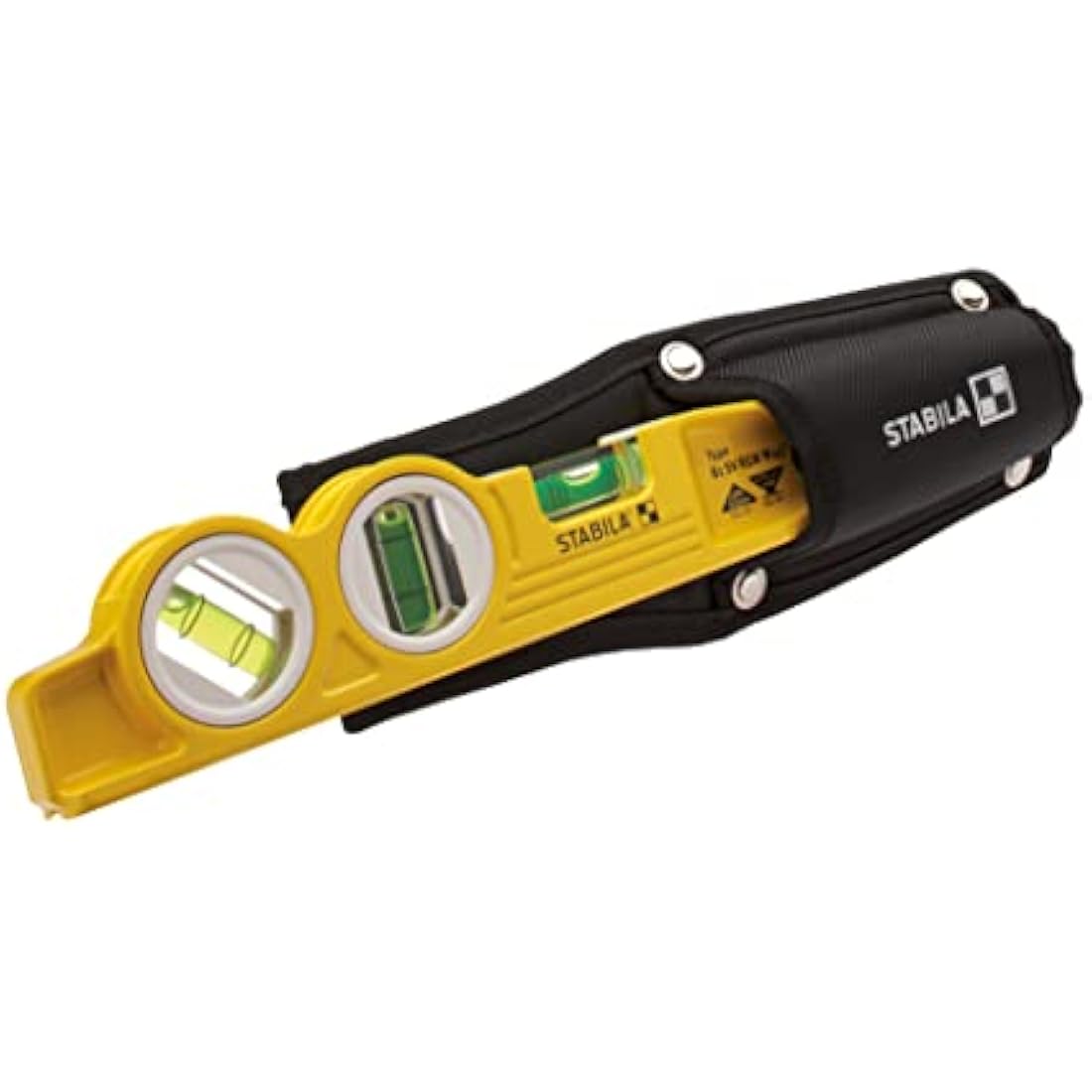Stabila 16672/4 25 cm"Torpedo Type 81 SV REM W45" Spirit Level with Bag - Yellow/Black