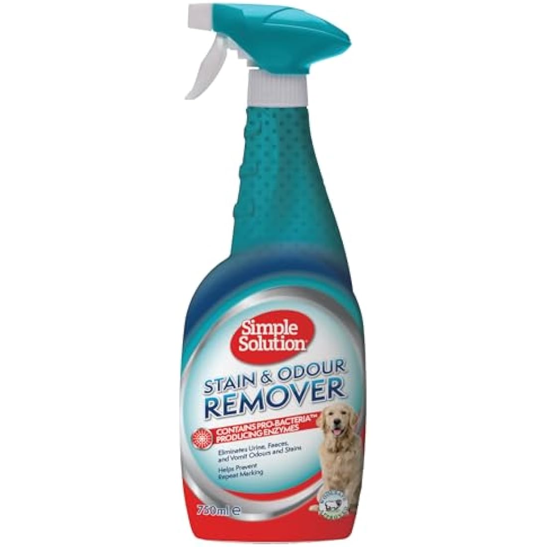 Simple Solution Dog Stain and Odour Remover, Enzymatic Cleaner with Pro-Bacteria Cleaning Power - 750ml