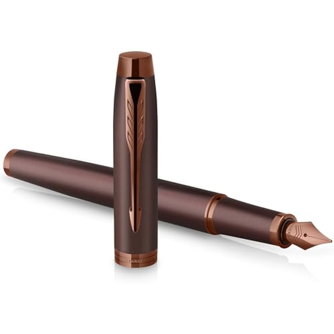 Parker IM Monochrome Fountain Pen | Burgundy Finish and Trims | Medium Point | Blue Ink | Gift Box