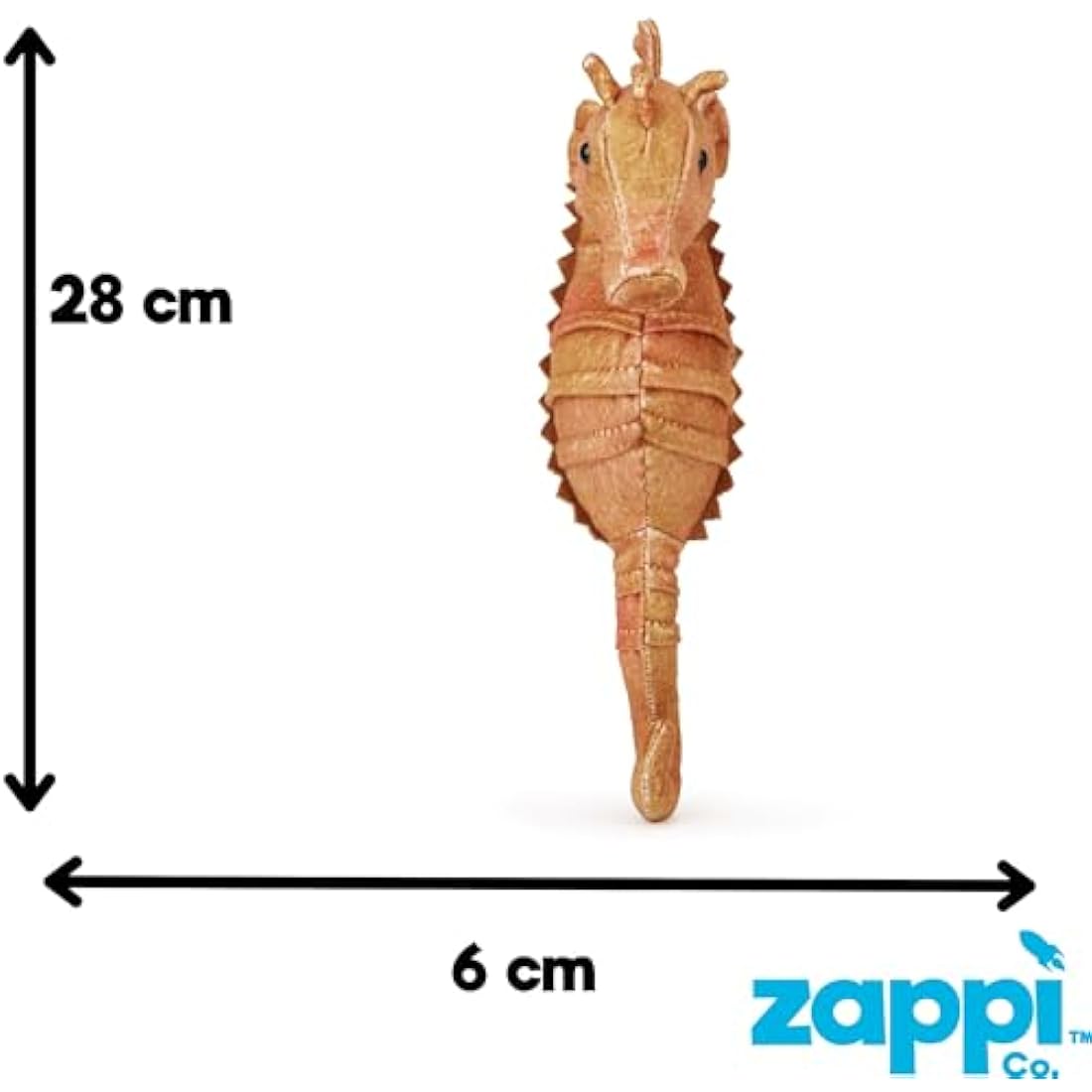 Zappi Co Plush Children's Stuffed Soft Cuddly Plush Toy-Part of Safari Animals Collection, Perfect for Kids (15cm Height)(Seahorse)