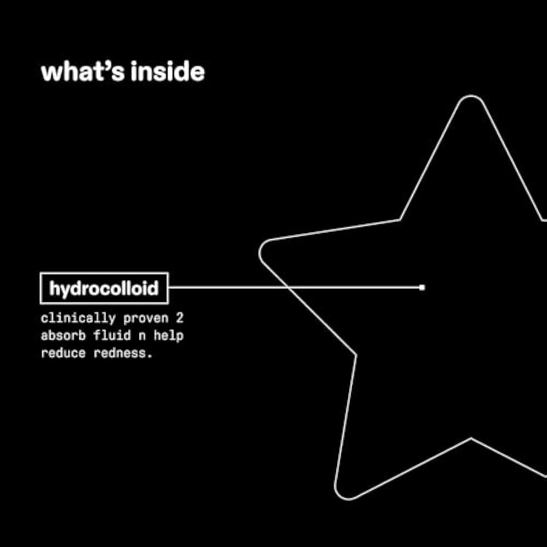 Starface World Black Star Big Pack, Hydrocolloid Pimple Patches, Absorb Fluid and Reduce Redness, Cute Star Shape, Cruelty-Free Skincare (96 Count)