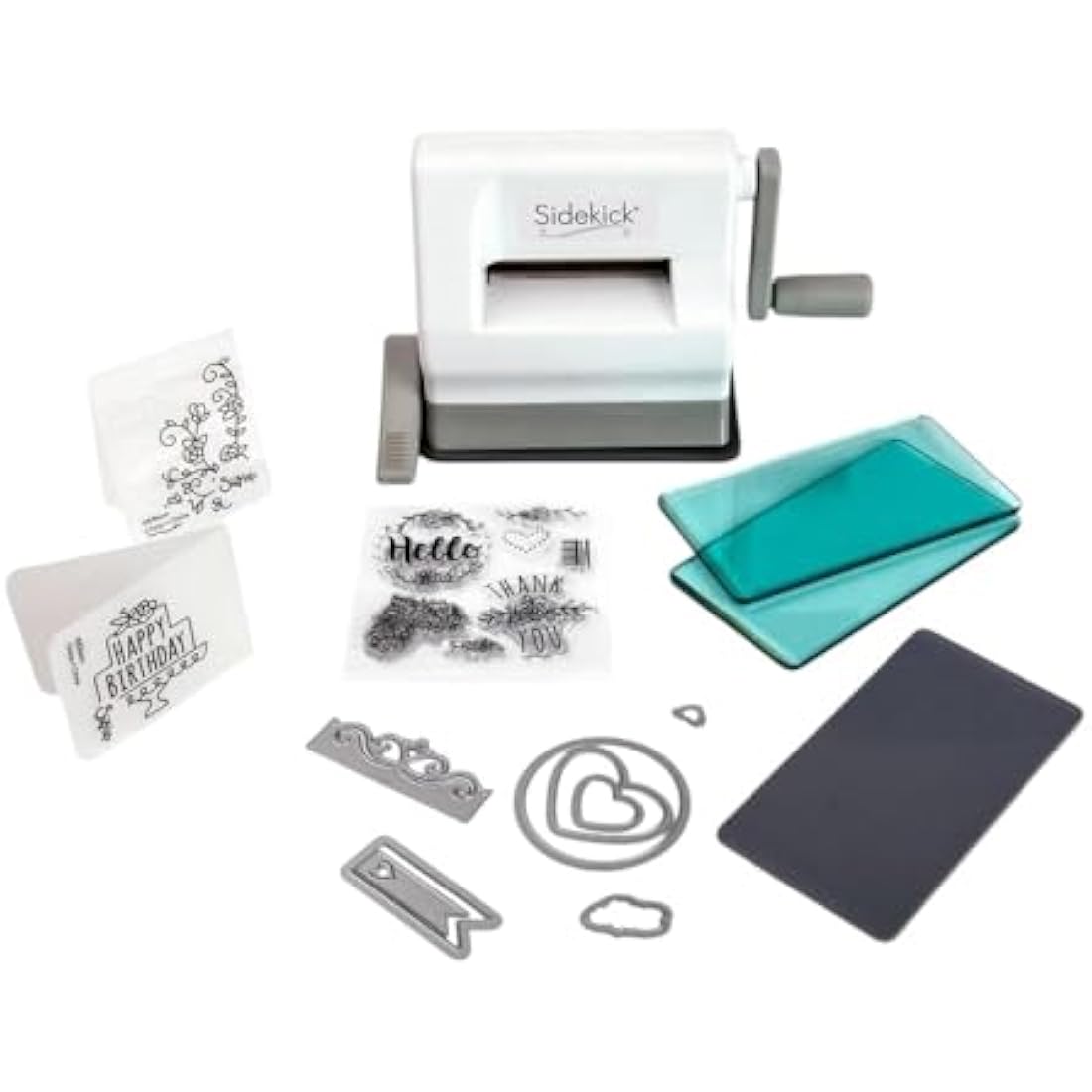 Sizzix Sidekick Mini Die Cutting and Embossing Machine and Craft Kit for Adults and Kids. Perfect for your Card Making, Journaling and Scrapbooking Supplies | 6.35cm Opening
