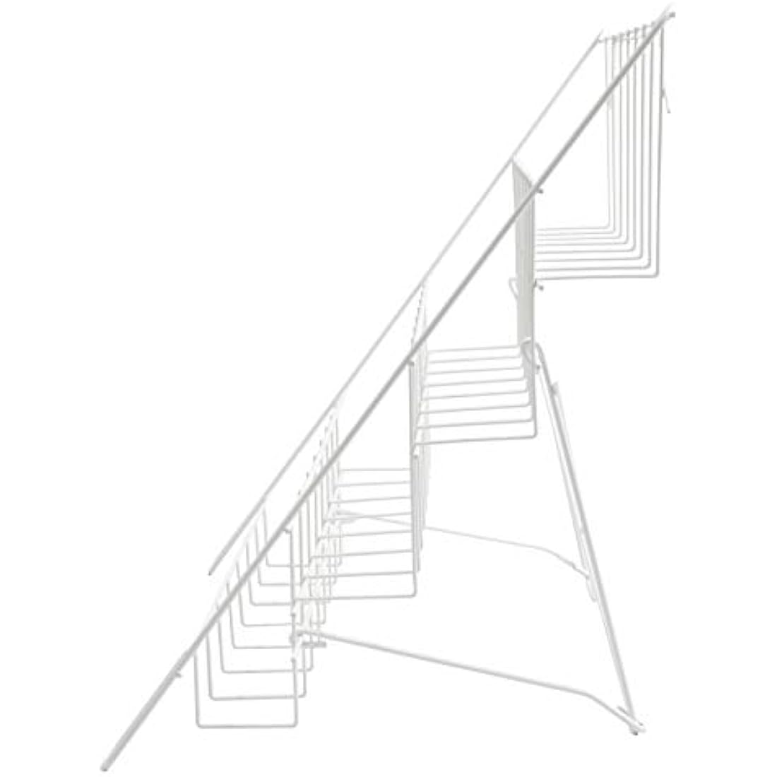 Metal Card Stand - Counter Standing Collapsible Card or Book Display in White (E8W)