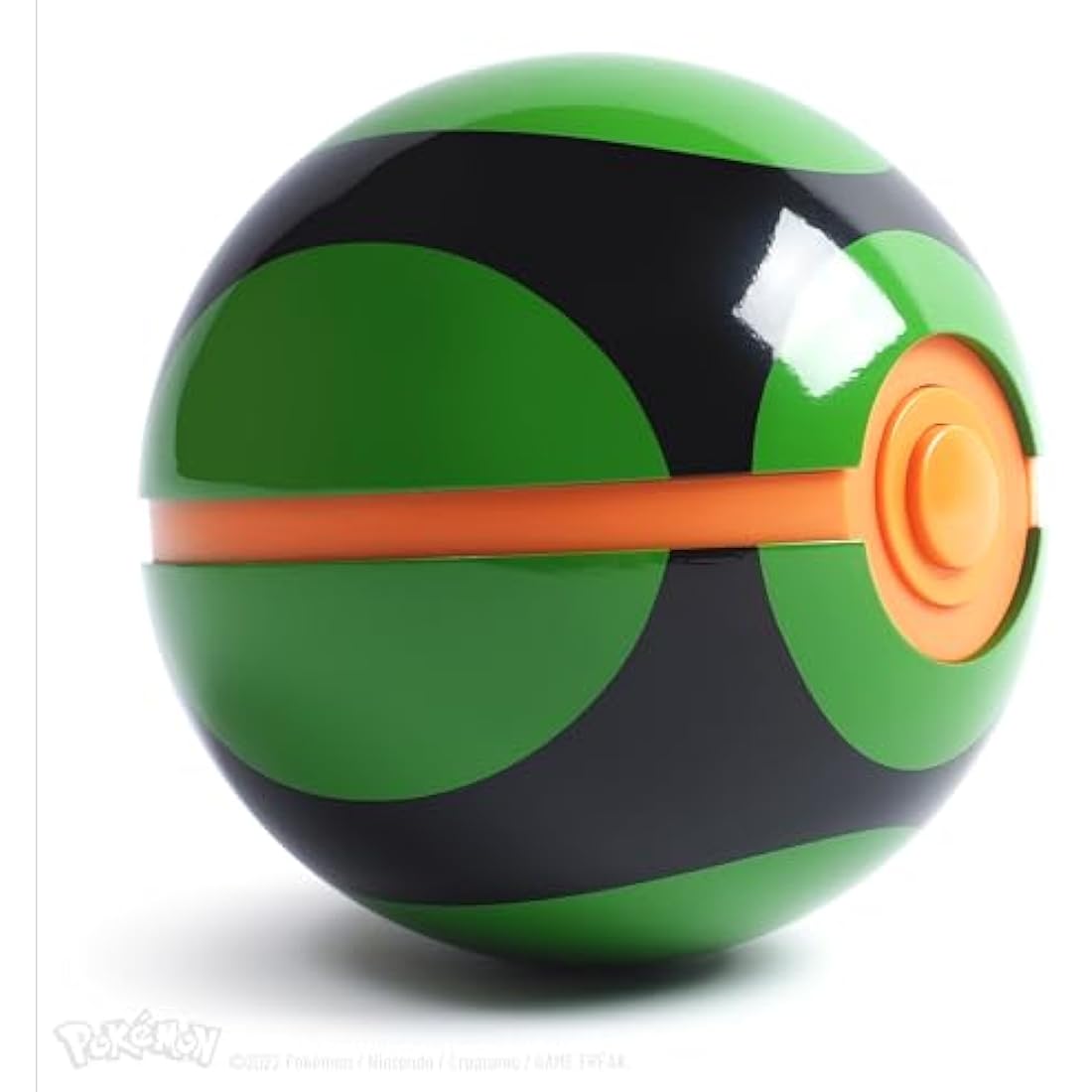 The Wand Company Original Poké Ball Authentic Replica - Realistic, Electronic, Die-Cast Poké Ball with Display Case Light Features. Officially Licensed by Pokémon