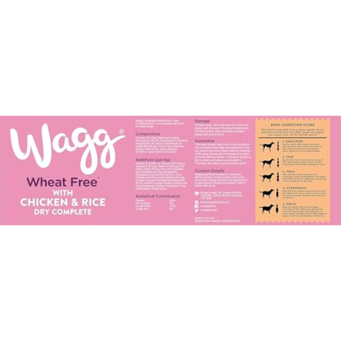 Wagg Wheat Free Complete Dry Adult Dog Food Chicken & Rice 12kg - For Sensitive Stomachs