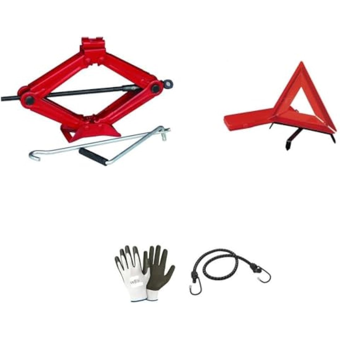 COMPATIBLE WITH VOLVO XC40 2 TON SCISSOR JACK + EMERGENCY TRIANGLE WITH SHEATH COMPACT JACK FOR LIFTING WHEELS, CAR TIRES UNIVERSAL APPROVED