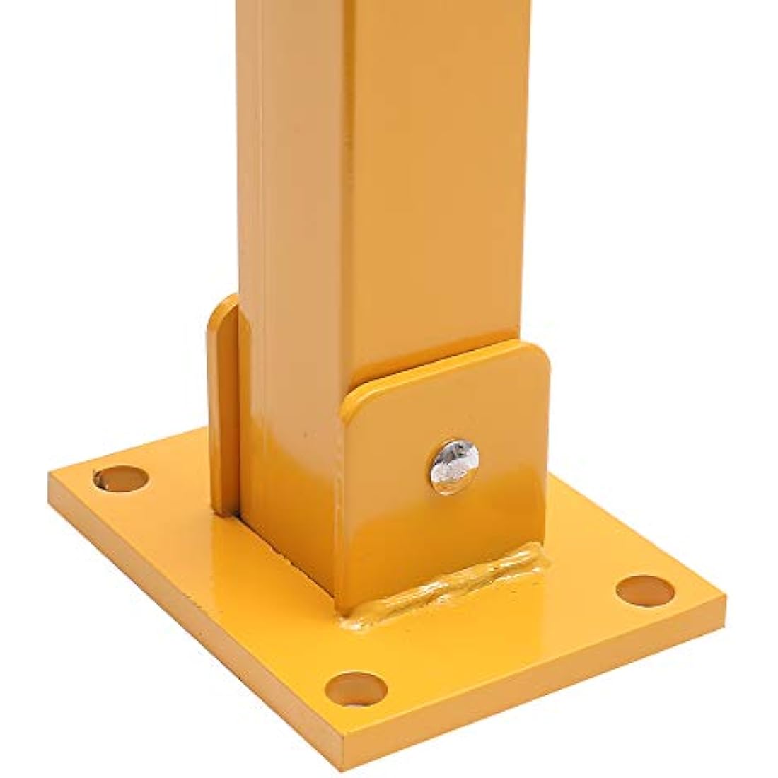 TOPWAY Car Parking Space Lock Bollard, Yellow and Balck Lockable Fold Down Car Parking Barrier Post, Private Car Park Driveway Guard Saver Blocker, Upper Lock, 60cm Height 161892
