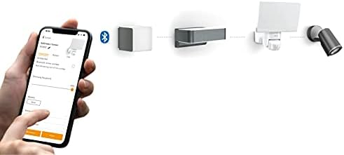 Steinel Wall Light L 840 SC Silver, LED Outdoor Light, 160° Motion Detector, Networkable, can be Operated via App, 9.5 W