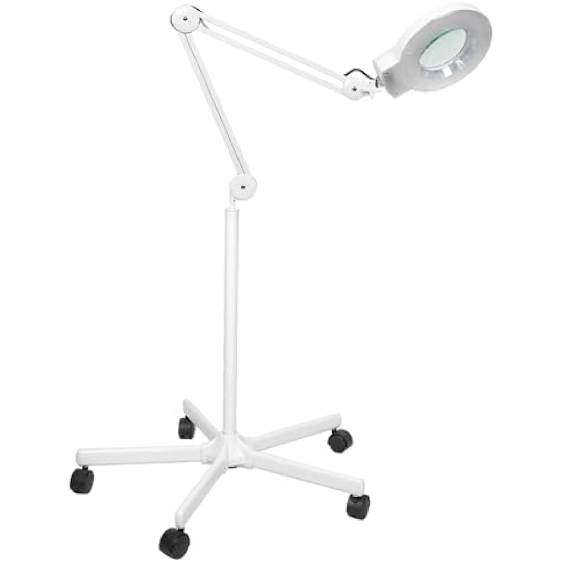 Sanqiao 5X Magnifying Vertical Lamp Floor Stand LED Magnifier Lamp Adjustable Beauty Light Beauty Salon Tattoo Nail Skin White