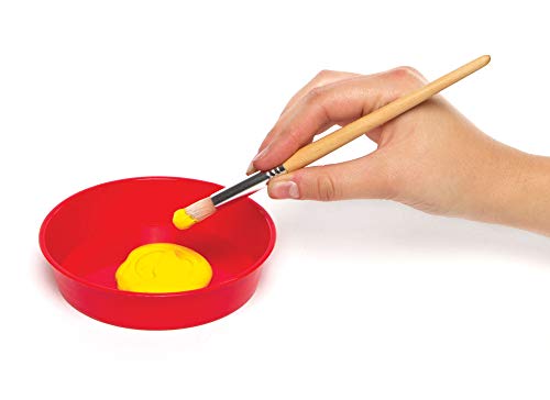 Baker Ross AG560 Paint Pots for Kids - Pack of 10, Finger Art Bowls for Kids Crafts Activities and Children's Trays