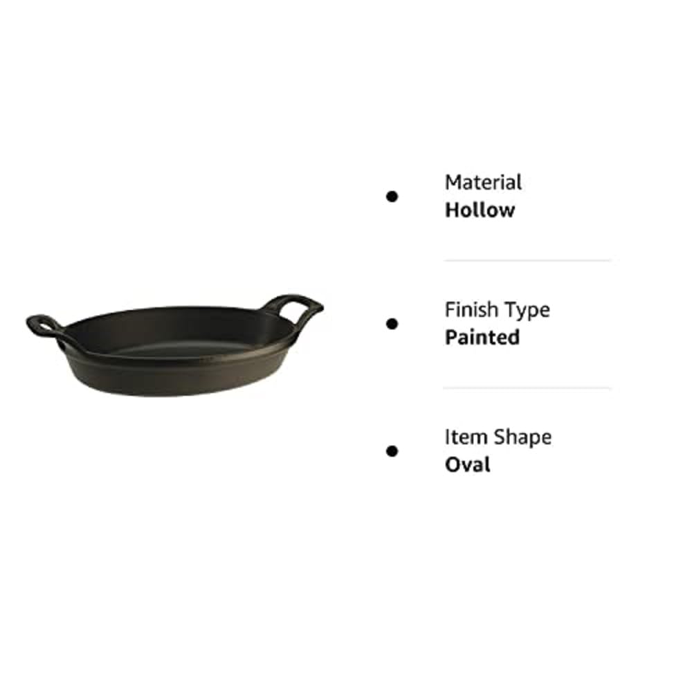 STAUB Mini dish Oval 15cm Black