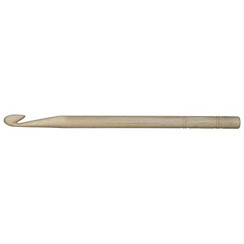 KnitPro Basix Birch: Crochet Hooks: Single Ended: 15cm x 3.00mm, Birchwood, Multi-Colour, 10mm