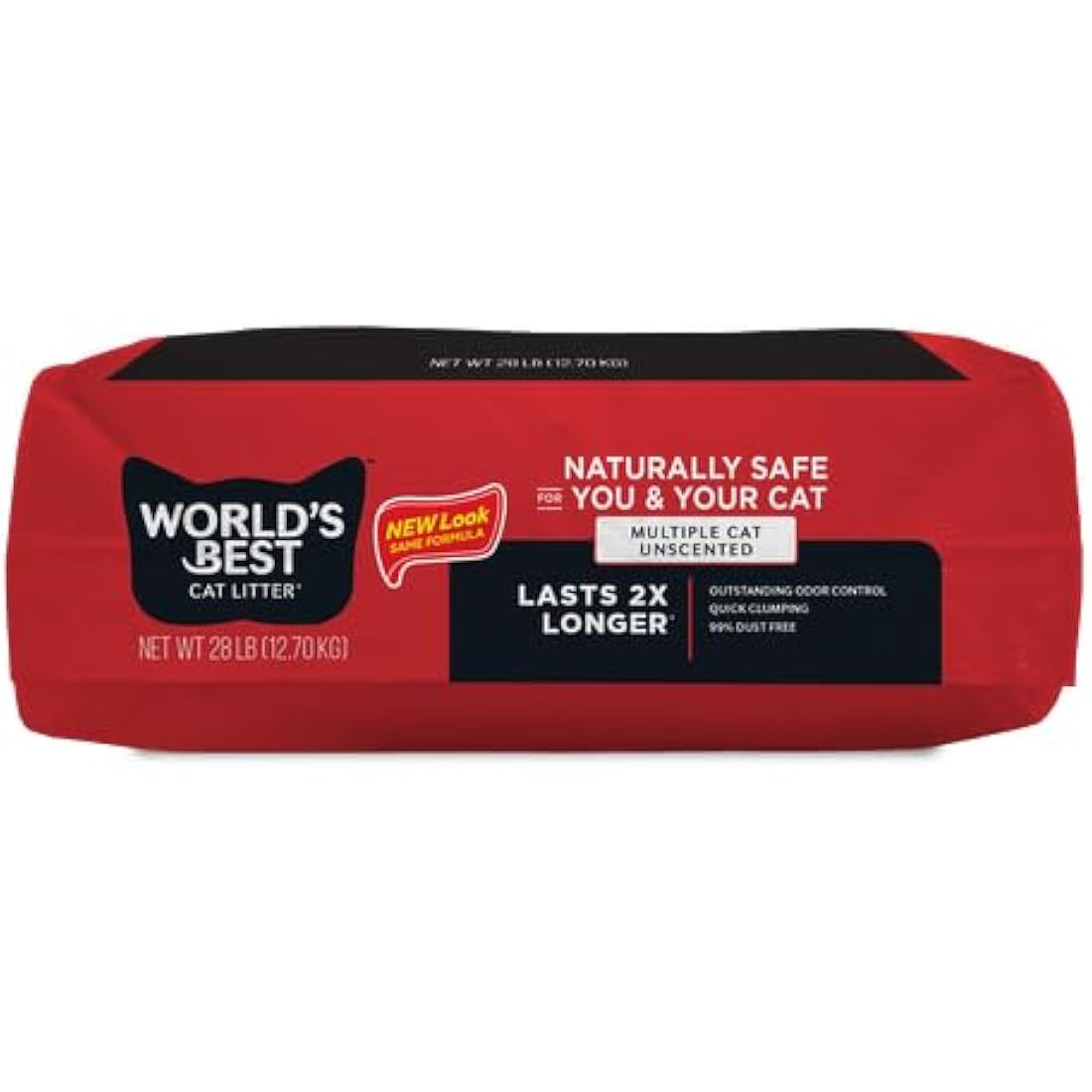 World's Best Cat Litter 28lb,Multiple Cat Unscented, 12.7 kg (Pack of 1)