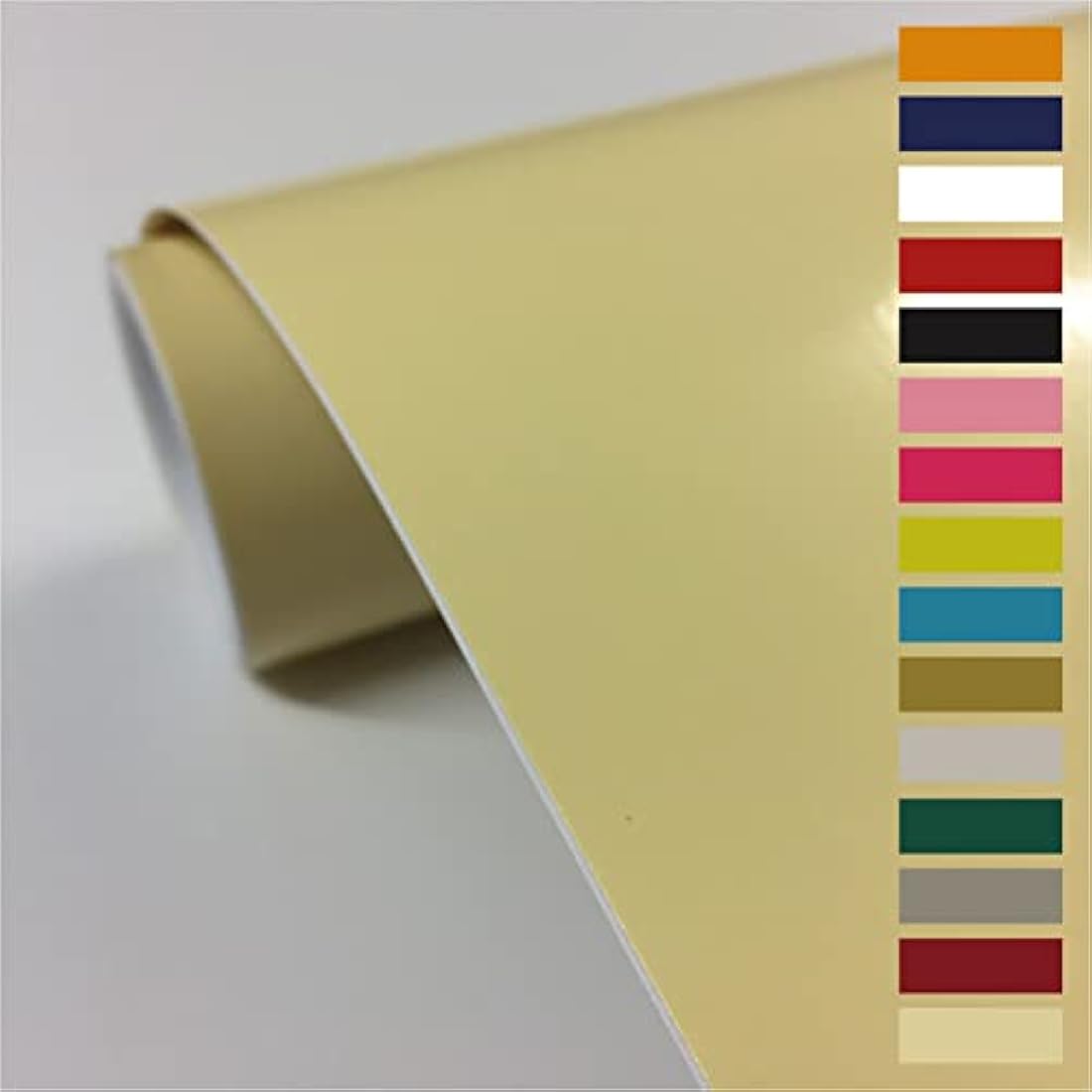 vgoltd Furniture Stickers Gloss Self Adhesive Vinyl Wrap Sticky Contact Paper Roll for Kitchen Countertop Cupboard Cabinets Wardrobe & Tabletops (Cream, 30W x 200L cm)