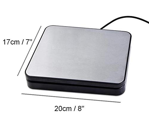 ABCON POSTSHIP Digital 50kg 110lb with 2g 0.1oz Increments 20x17cm Stainless Steel Platform Letter Postal Postage Parcel Shipping Weighing Warehouse Scales Compact Platform + Extendable Display Cable