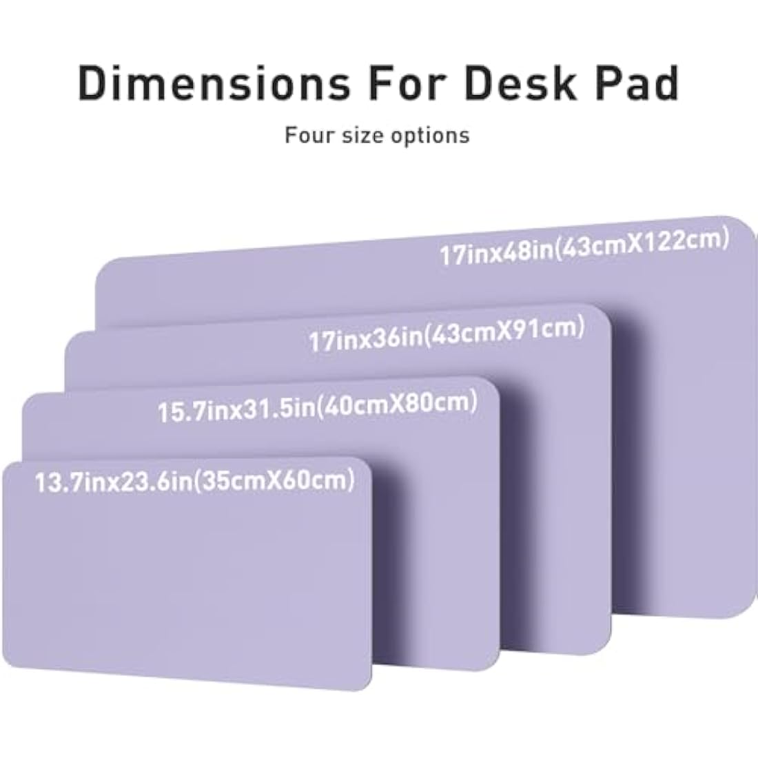 Aothia Leather Desk Mat, Large Mouse Mat, Non-Slip Desk Pad Desk Protector Mat, Waterproof PU Leather Laptop Mat Table Mat Desk Writing Pad for Office and Home (91cmx43cm, Lavender)