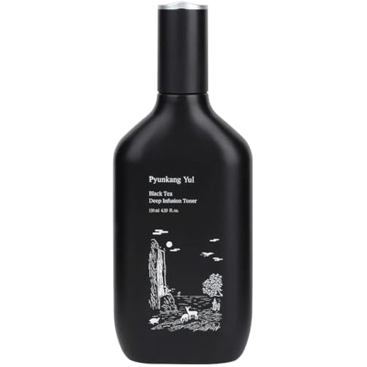 Pyunkang Yul Black Tea Deep Infusion Toner, 130ml Korean Anti-Aging Facial kit, Beauty Toner for Women with Hyaluronic Acid, Ceramide, Wrinkle Care, Firm and Brighter Skin 4.3 Fl Oz (Pack of 1)