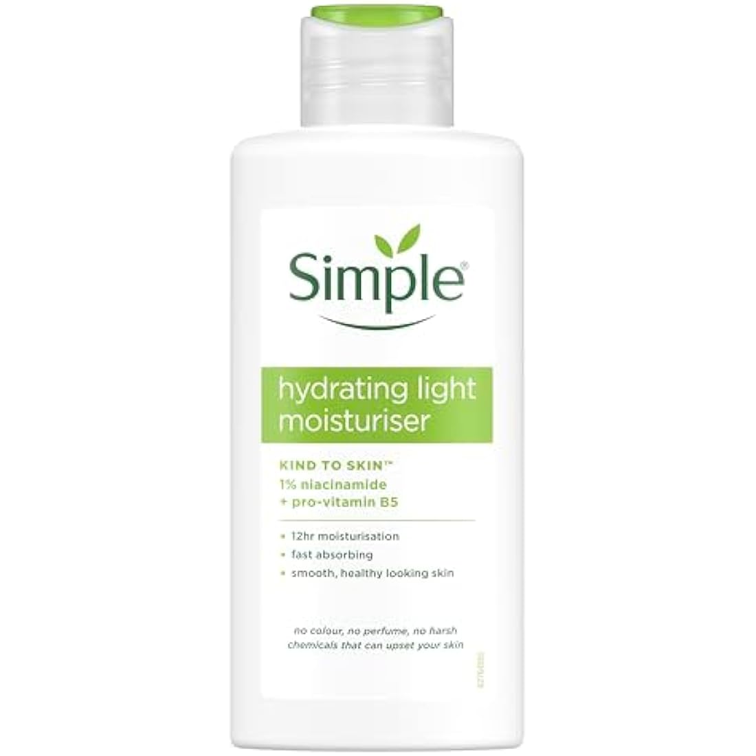 Simple Kind to Skin Hydrating Light Moisturiser Skin Care Product with Pro-Vitamins B5 and E for 12-Hour Moisturisation 125 ml