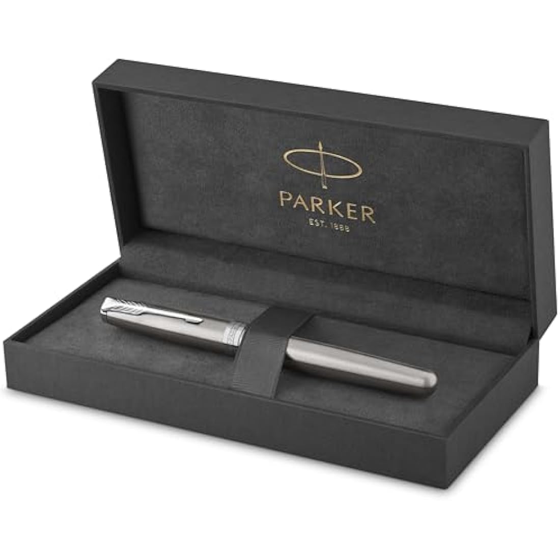 Parker Sonnet Fountain Pen | Stainless Steel with Palladium Trim | Medium Nib | Gift Box