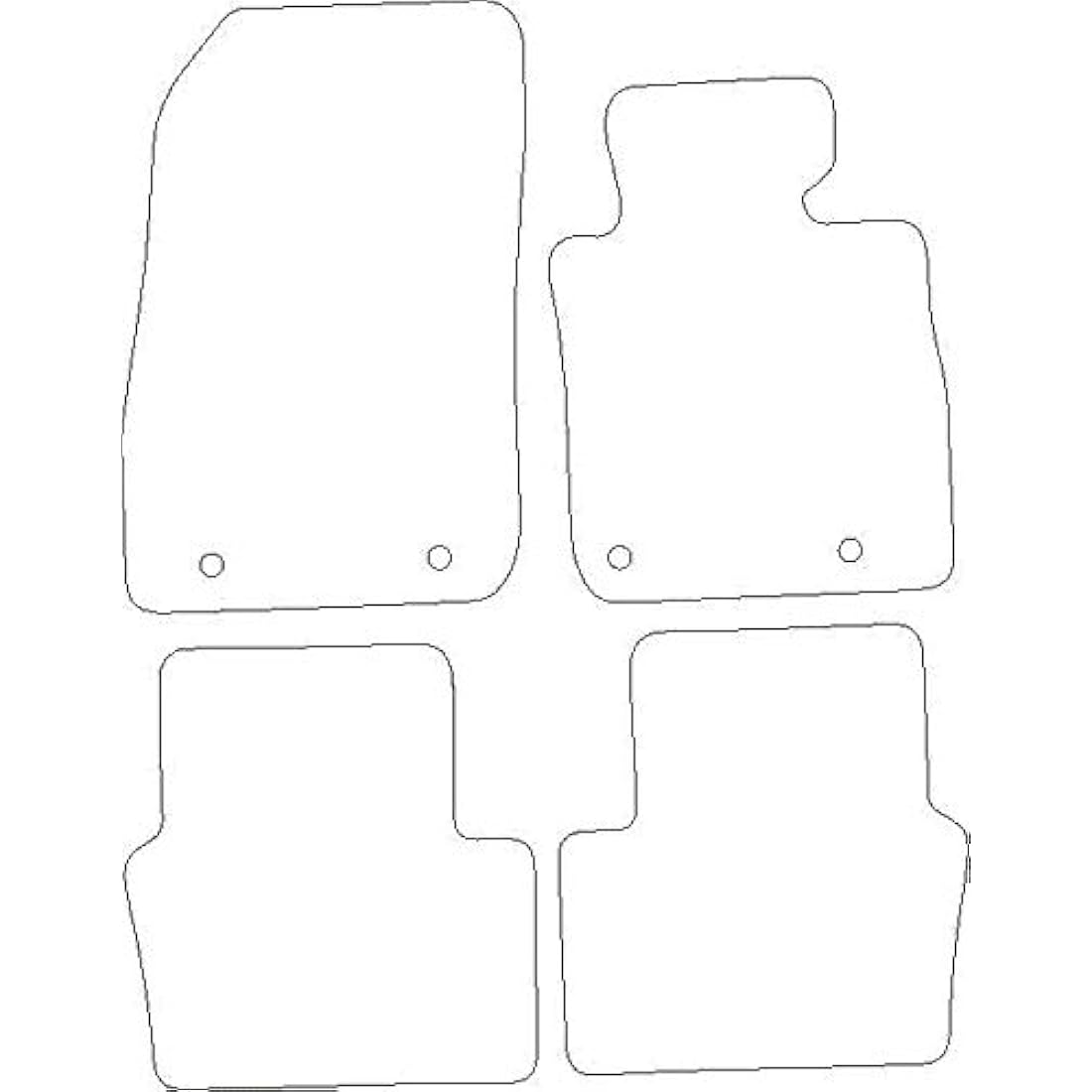 Car Mats FOR Mazda CX-3 2015+ Black Carpet - Black Ribbed Trim - Black Rectangle Heel Pad [SAPP-1707]