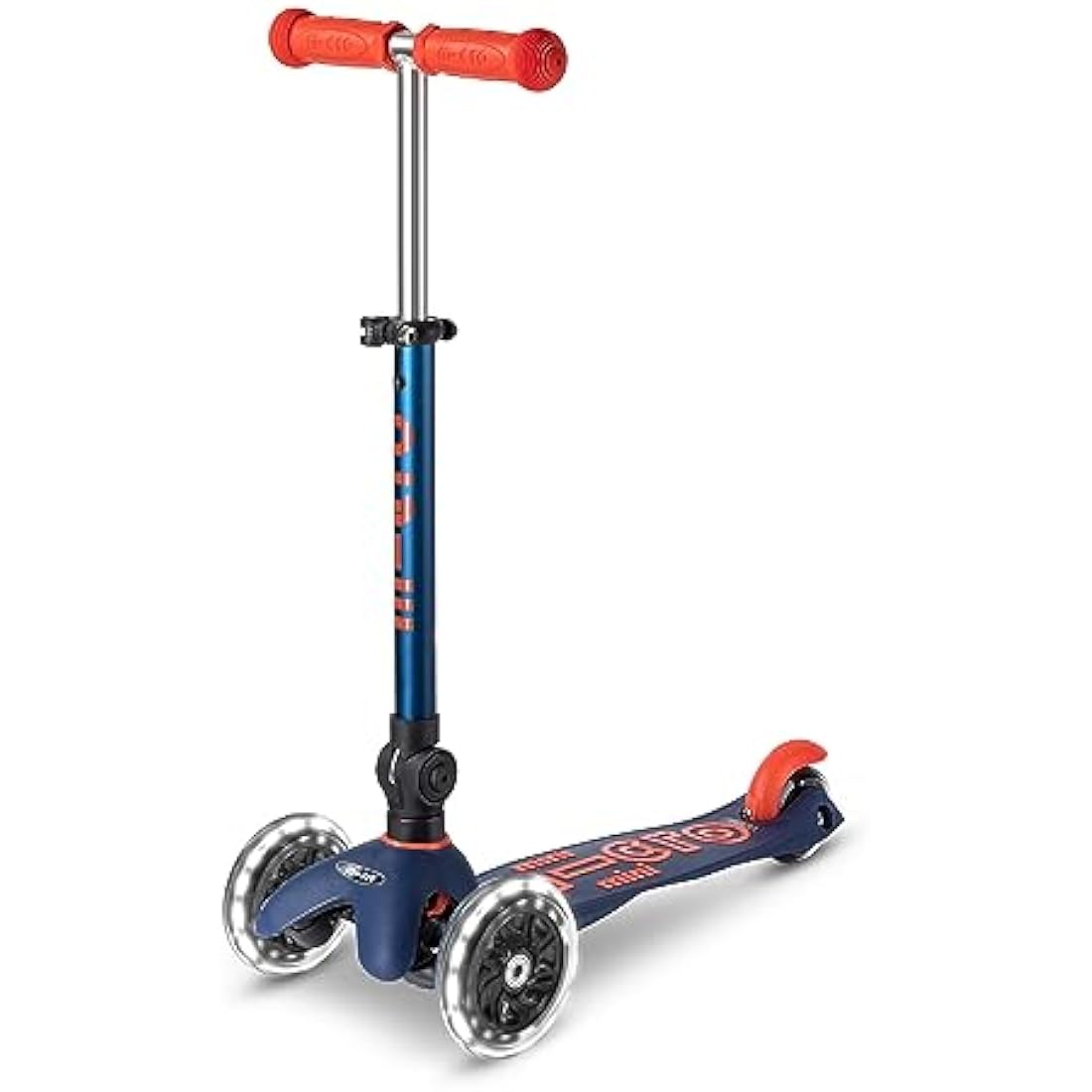 Micro Scooters | Mini Micro Deluxe LED Children's Scooter | Handlebar Adjustable & Foldable | Extra Grippy Deck | Weather Tested Stem | Light Up Wheels | Foldable | 2-5yrs | Boys & Girls
