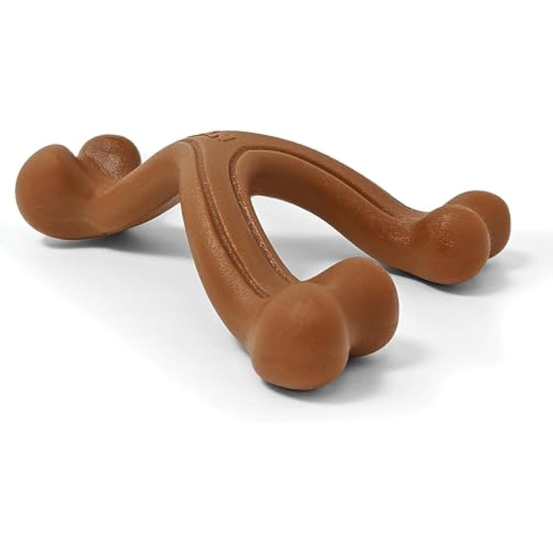 Nylabone Extreme Tough Dog Chew Toy, Wishbone Bison Flavour, Small, for Dogs Up to 11 kg,Brown, Large Breeds
