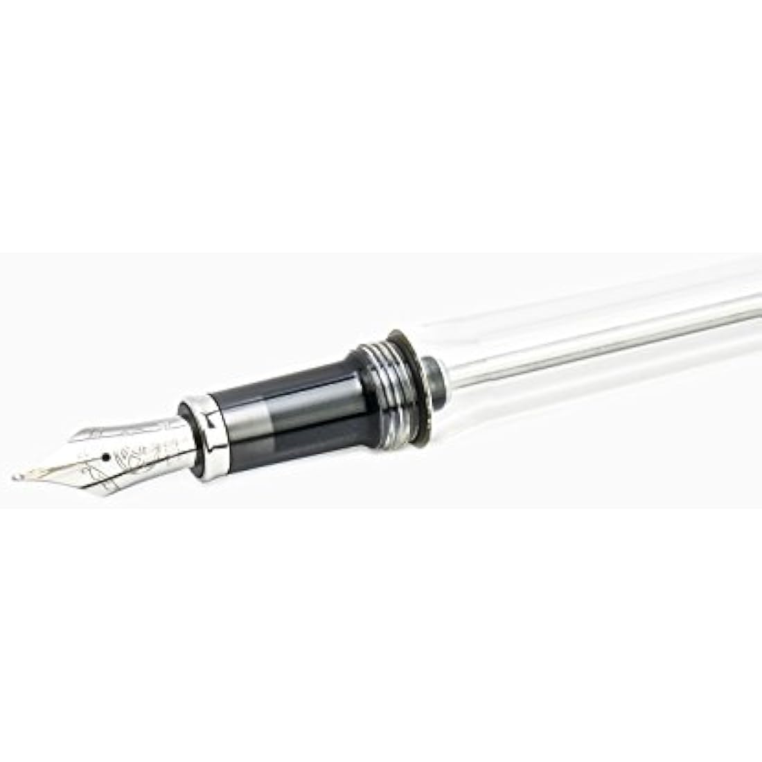Twsbi VAC 700R Clear Fountain Pen, Resin, Metal, Transparent/Black