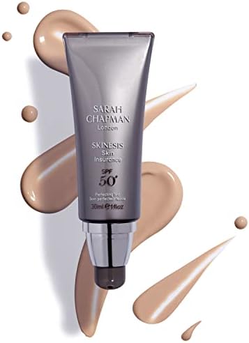 Sarah Chapman Skin Insurance SPF 50+ Sunscreen 30ml – Factor 50 Sun Cream for UV Protection, Sun Cream to Restore & Strengthen Skin Barrier, Repair & Regenerate UV-Stressed Skin