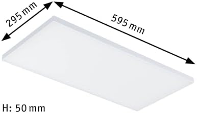 Paulmann 79823 Velora LED Panel Rectangular incl. 1x26 watt Ceiling lamp White matt Light Panel Metal Ceiling Light 3000 K