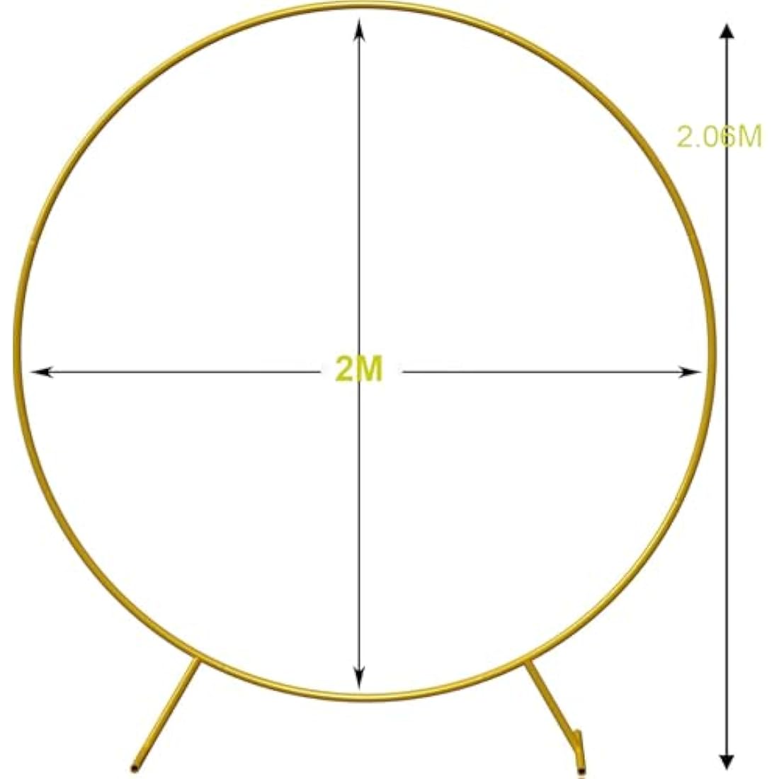 PILIN Metal Balloon Arch Stand | Tower Buckle Mounting | 2M Round Balloon Arch Kit with 2 Water Fillable Base | Detachable and Reusable for Party, Wedding, Birthday Decoration