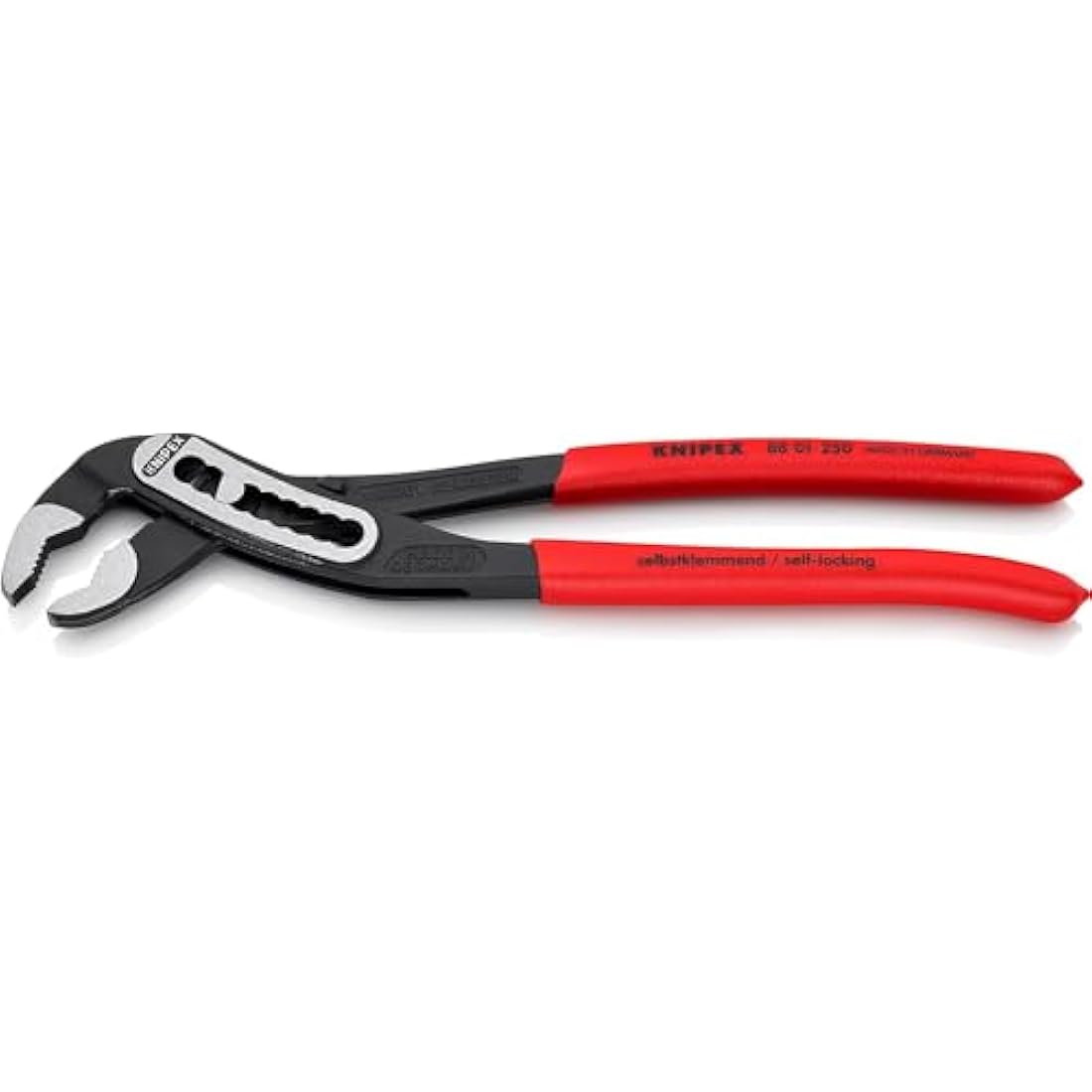 KNIPEX Alligator Water Pump Pliers, 250 mm, Nuts to 46 mm, Pipes to 50 mm, Robust Construction, Self-Locking, Pipe Wrench, 88 01 250