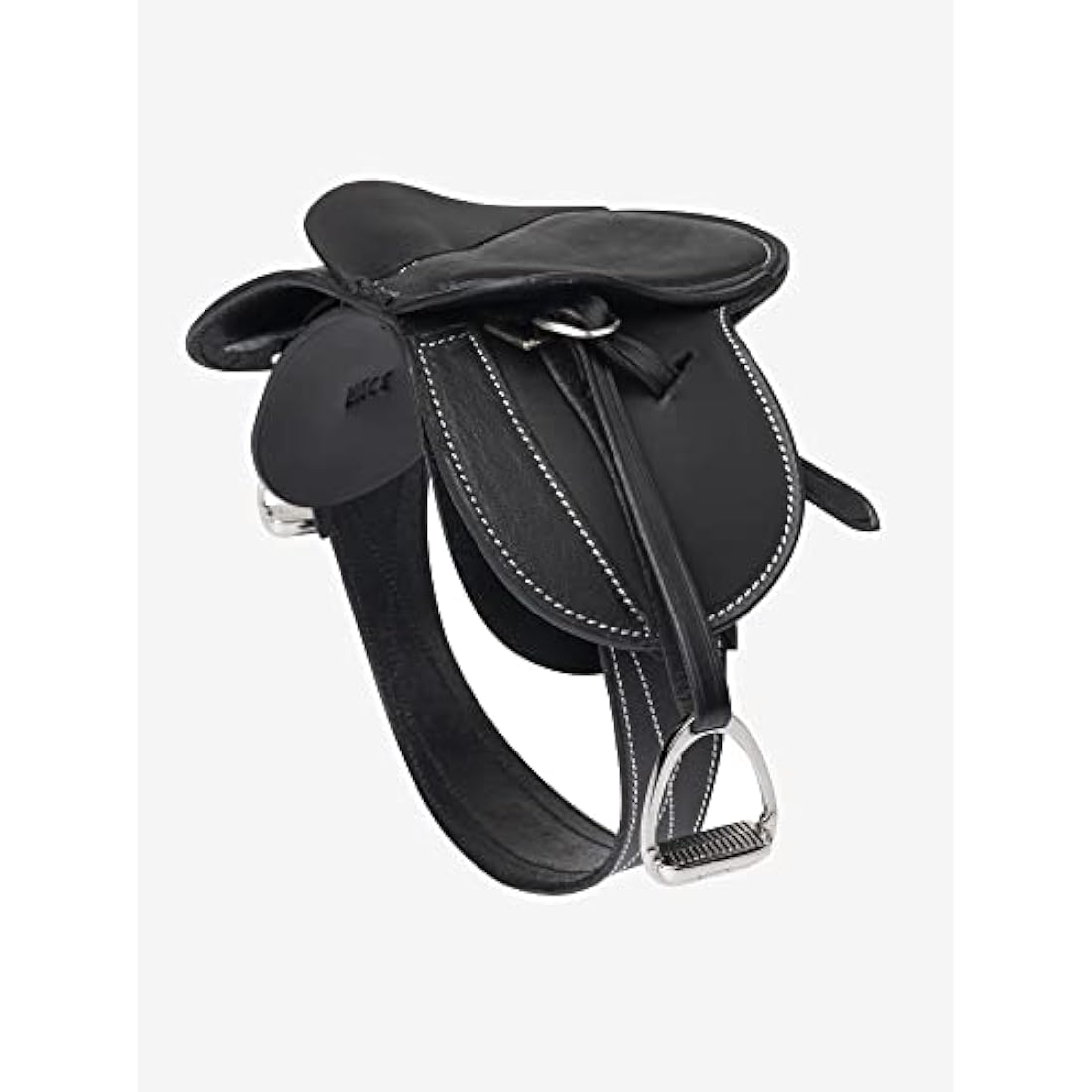 LeMieux Toy Pony Saddle - Black - Fine Grain Leather - Suitable for Ages 8 Years +