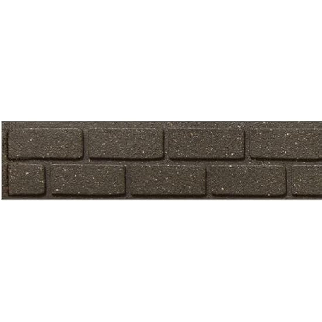 Nicoman Ultra Curve EZ Brick Effect Border Eco-Friendly Garden Edging,Recycled Rubber Tyre for Garden, Path & Patio 9cm High 120cm (4ft) Long, Brown, Pack of 12