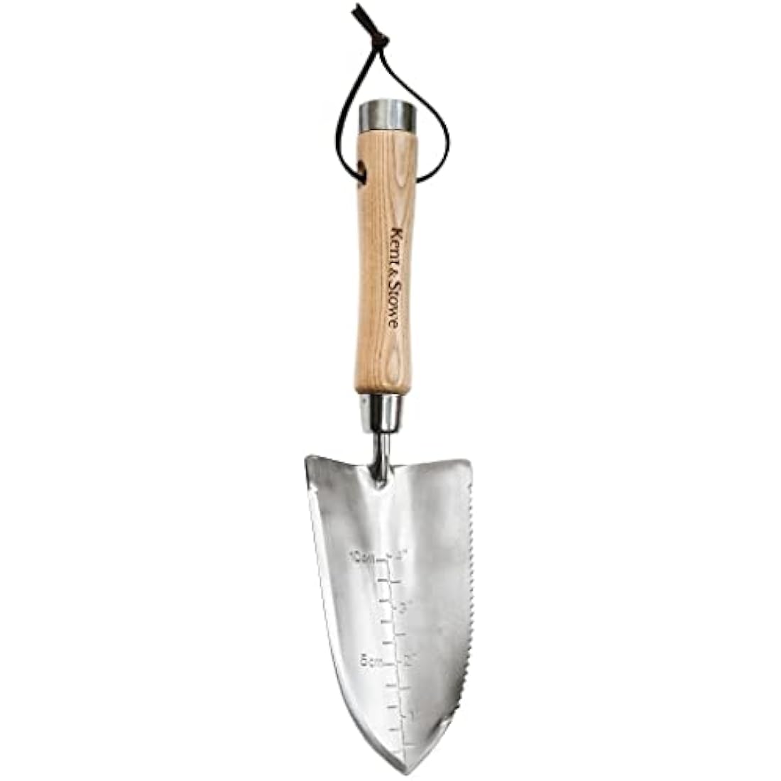 Kent & Stowe Capability Trowel, Compact and Multi-Functional Garden Trowel with Serrated Edge and Hammer, Classic All Year Round Garden Tools Made from Stainless Steel and Ash Wood