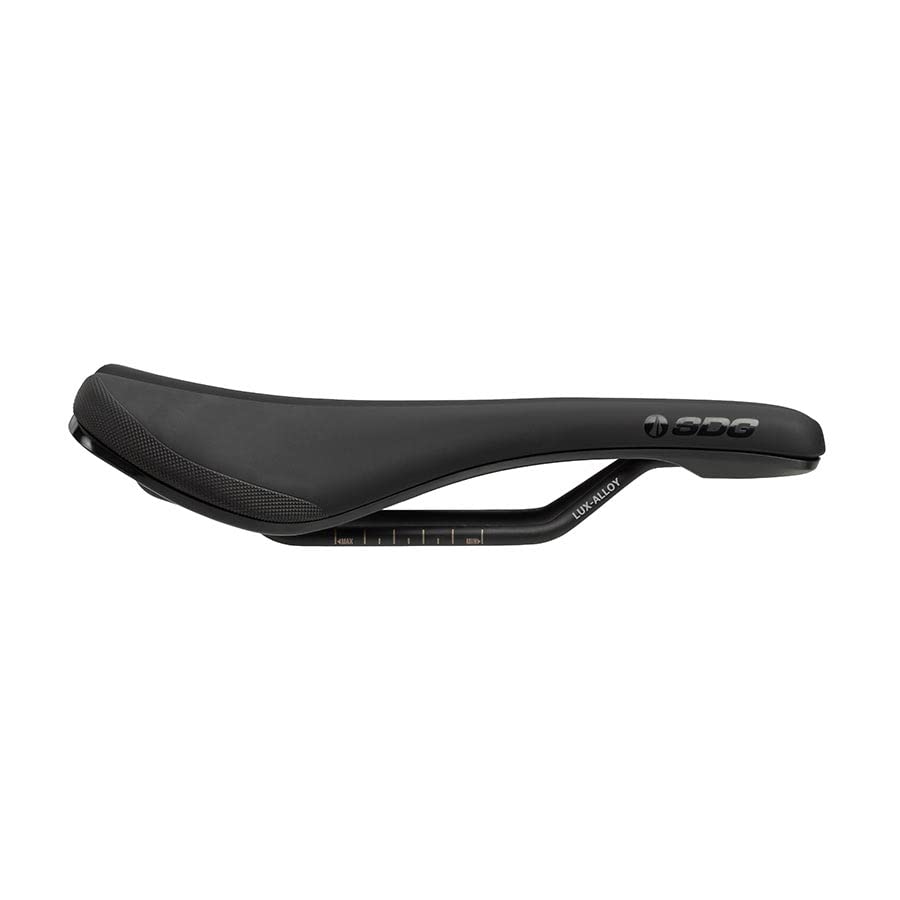 SDG BEL AIR 3.0 LUX-ALLOY RAIL SADDLE Black Microfibre Top / Black Base,140mm