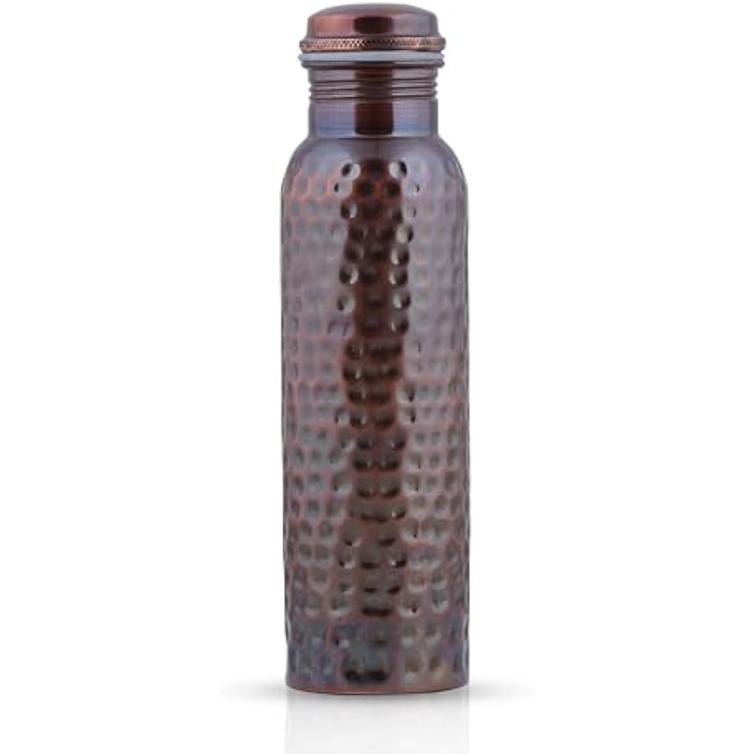 Craft Trade Pack of 2 Pure Copper Bottle with Lid and Carry Bag for Drinking Water BPA Free Leak Proof Boosts Immunity, Supports Digestive & Liver Health, Ayurveda Inspired 34oz - 1 Litre Black