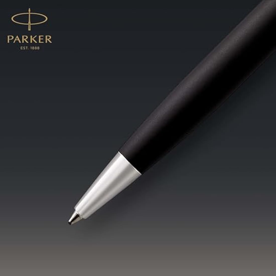 Parker Sonnet Ballpoint Pen | Matte Black Lacquer with Palladium Trim | Medium Point Black Ink | Gift Box