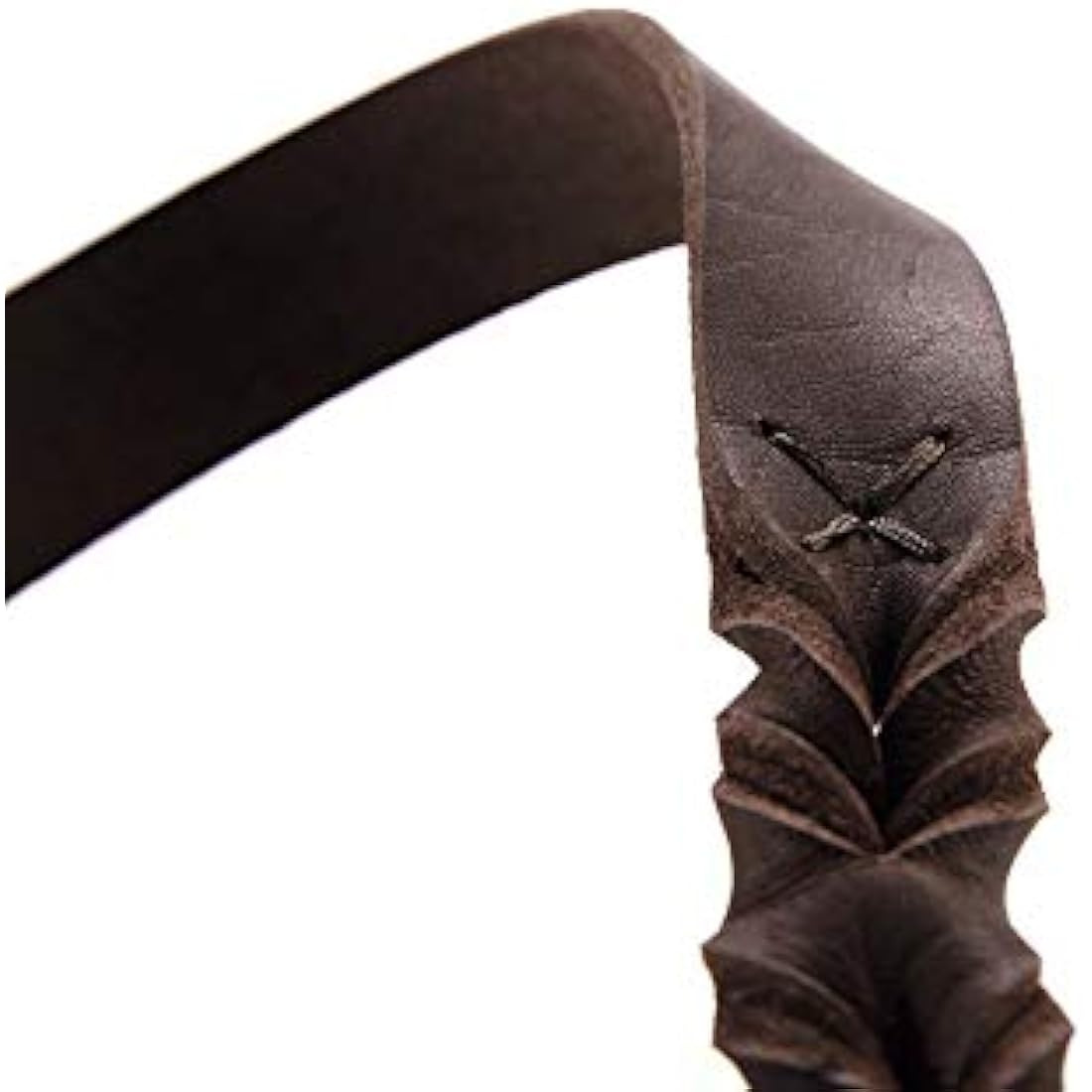 HUNTER Sansibar SOLID Adjustable Leather Dog Lead Braided Durable Elegant 2 x 200 cm Dark Brown