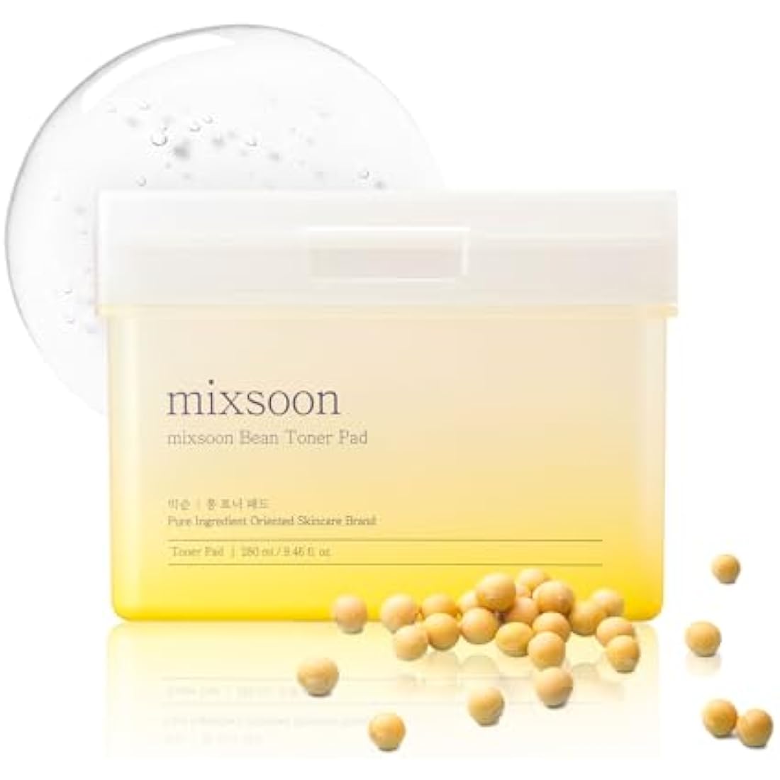 mixsoon Bean Toner Pad,Moisturizing, Elasticity,Exfoliation, Bean Extracts, Cotton Pad (280ml/9.46fl.oz/70 Sheets)