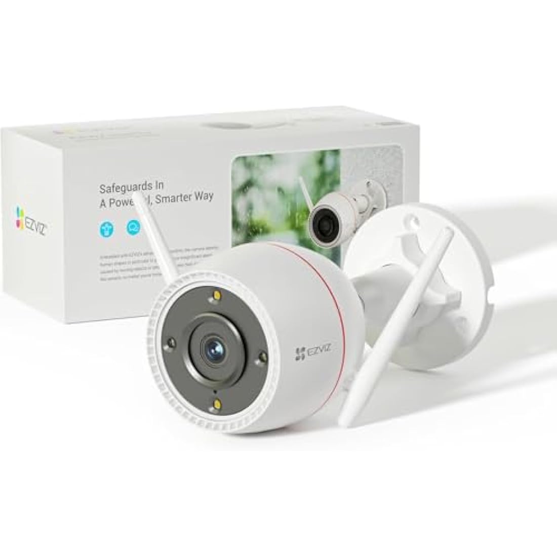 EZVIZ 2K Outdoor Security Camera CCTV Wi-Fi Camera, 30M Colour Night Vision, AI Human Motion Detection, Two-Way Audio, Strobe & Siren Alert, IP67 Waterproof, 256GB SD Card/Cloud Storage (OutPro)
