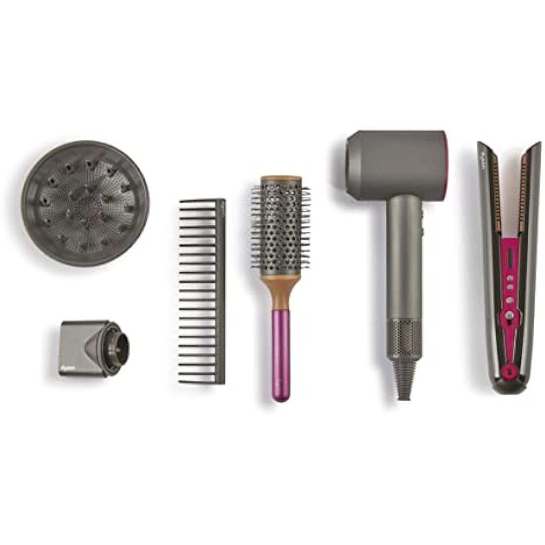 Casdon Dyson Toys. Supersonic and Corrale Deluxe Styling Set. Toy Straightener and Hairdryer with Real Function. Features Interactive Lights and Sounds. For Children Aged 3+