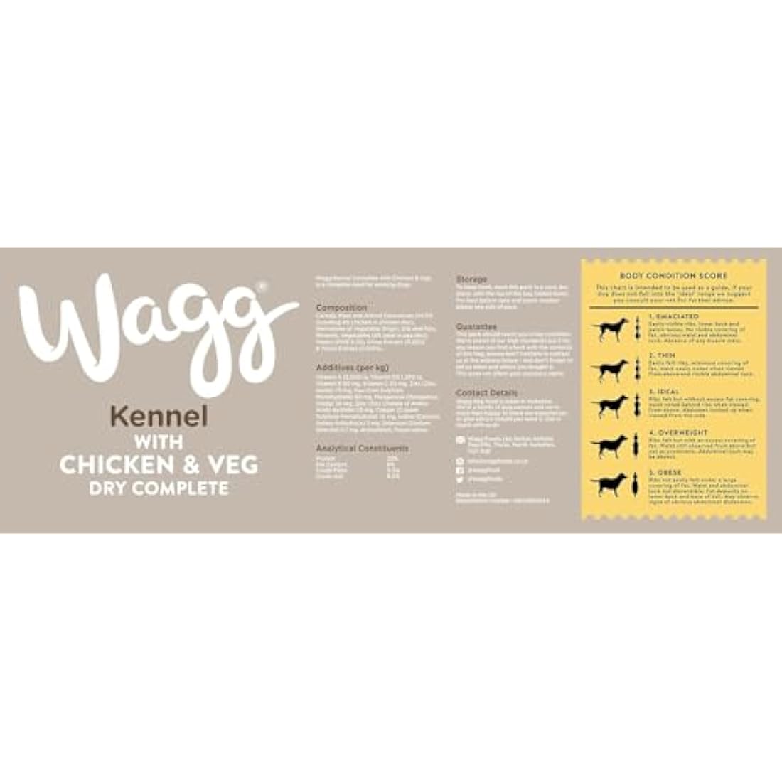 Wagg Kennel Complete Dry Adult Dog Food Chicken & Veg 15kg - Meaty Ingredients Come 1st