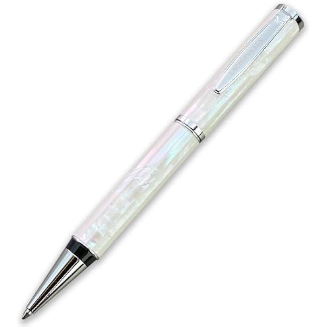 LACHIEVA Luxury Mother of Pearl Metal Ballpoint Pen with German-made P900M Refill, Best and Nice Gift for Writing, Men & Women (White Shell)