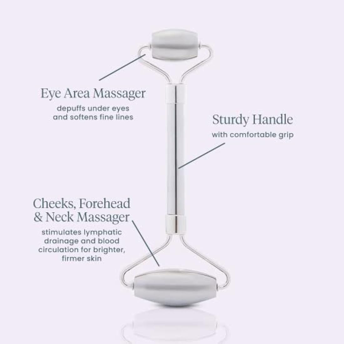 Wonderskin Liquid Gym Facial Roller, Stainless Steel Face Roller Massager for Puffy Eyes and Dark Circles, Face Sculpting Tool